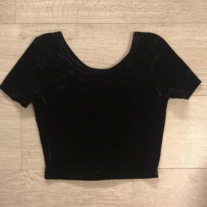 Velvet crop top